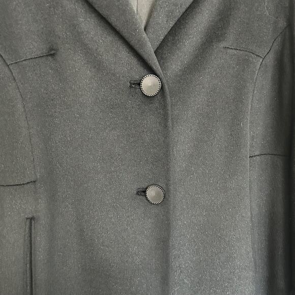 Vintage Union Made H. Liebes San Francisco Black French Wool Swing Coat - Picture 5 of 16